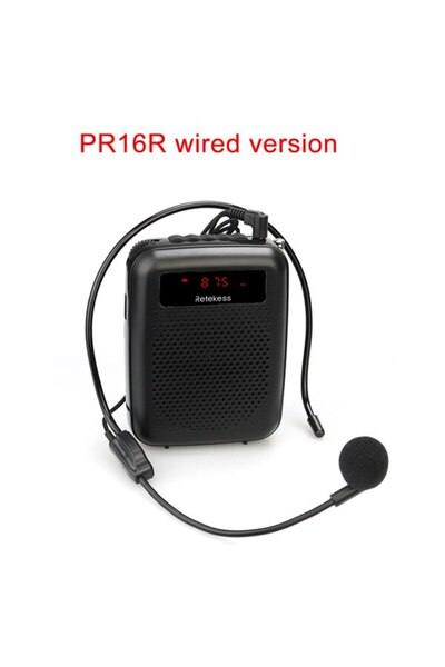 Choice مكبر صوت محمول PR16R من ريتيكيس، مزود بميكروفون وسماعة، بقوة 12 واط، يدعم تسجيل FM وتشغيل ملفات MP3.