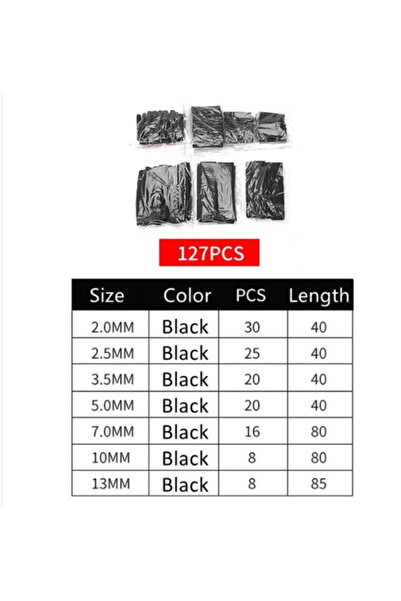Choice1 127PCS blackr(bag) 328 Pcs Heat Shrinkable Tube Insulation Environmen...