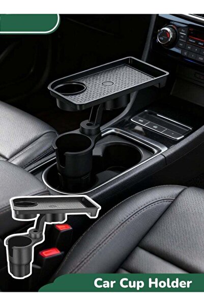 Generic Car cup holder tray, 2-in-1 detachable car food tray with sturdy base