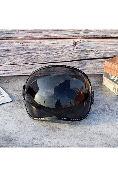 Choice Black Universal Sun Visors For Motorcycle Helmet Open Face 3/4 Helmet Bubble Visor Anti-UV Motorbike