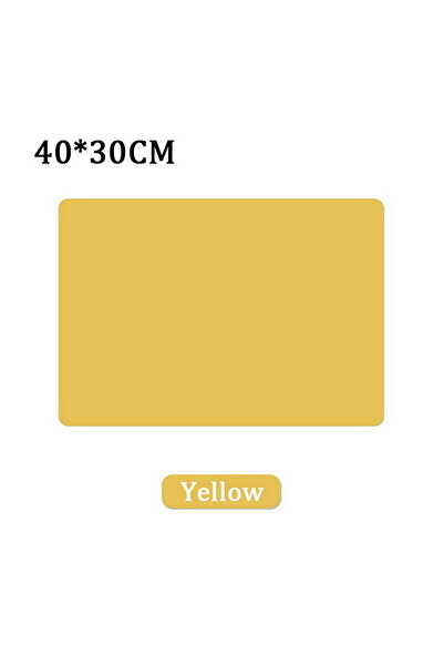 Choice1 قطعة واحدة 40×30 سم أصفر، مفرش طاولة سيليكون مقاوم للماء 60/40 سم، عا...