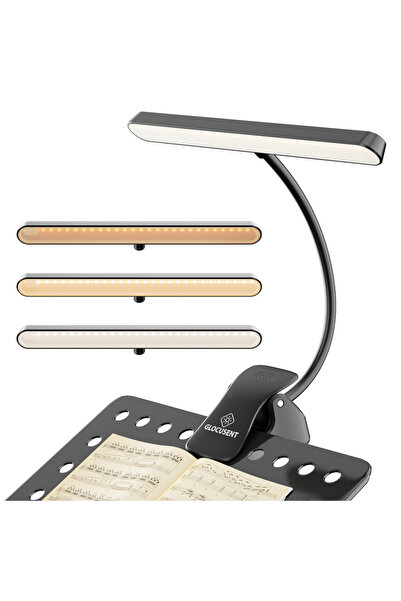 Choice مصباح بيانو أسود فائق السطوع NV 57 LED، مزود بمشبك، يحمي العين، قابل ل...