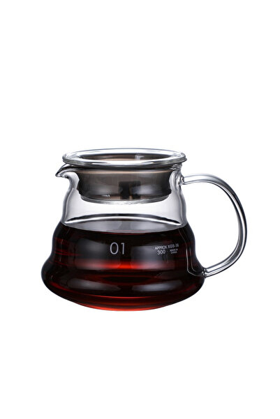 Choice إبريق قهوة زجاجي شفاف على شكل غيوم، سعة 360 مل، متوفر بأحجام 350/600/8...