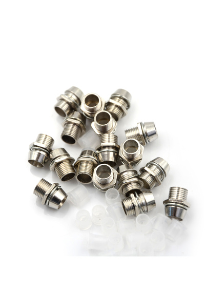 Choice 20pcs 5mm LED Holder Socket Clip Bezel Light Emitting Diode Lamp Base Cover Metal Chrome Plastic ...
