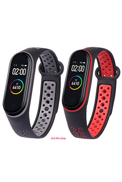 Choice1 For mi band 3 4 2pcs-A Watchbands For Mi Band 7 6 5 4 3 starp Wristband Silicone Bracelet Wrist Str