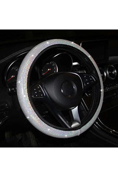 Choice غطاء عجلة قيادة أبيض عالمي للسيارة مقاس 37/38 سم، غطاء مقبض مرن، غطاء ...