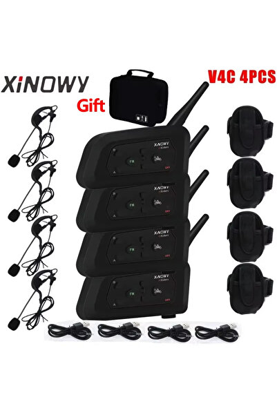 Choice V4Cx4pcs XiNOWy 4PCS V4C Referee Headset Bluetooth Intercom Full Duplex 1200M Football Soccer Earhoo