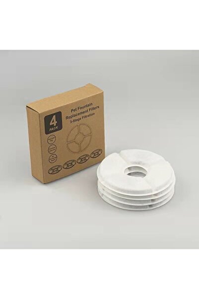 Choice فلتر كربون نشط بديل، قطر 12.7 سم، 4 قطع، لنافورة مياه شرب القطط.