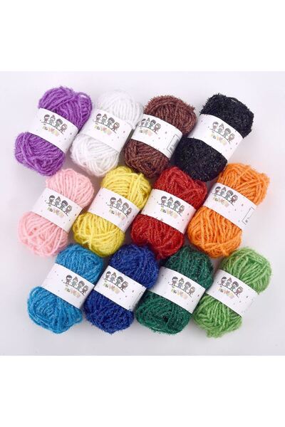 Choice مجموعة خيوط حياكة للأطفال مكونة من 12 لونًا، مواد ملونة لأعمال الإبرة ...