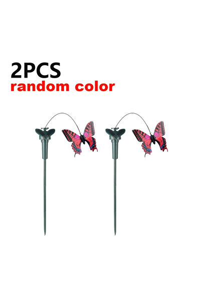 APWIKOGER قطعتان من الفراشات، 5-1 فراشة شمسية للحديقة، فراشات طائرة تعمل بالطاقة الشمسية، فراشات راقصة ترفرف في الحديقة