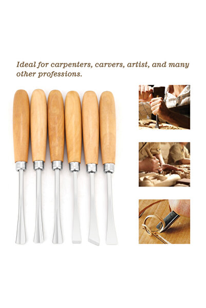 Choice 6pcs Professional Wood Carving Hand Chisels Set DIY Woodworking Sculpting Tools Carving Tools