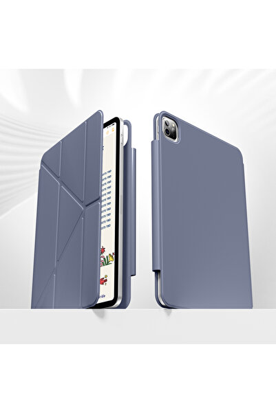 Choice جراب مغناطيسي من زويو، بنفسجي اللون، لجهاز آيباد برو 11 و13 بوصة، متوا...