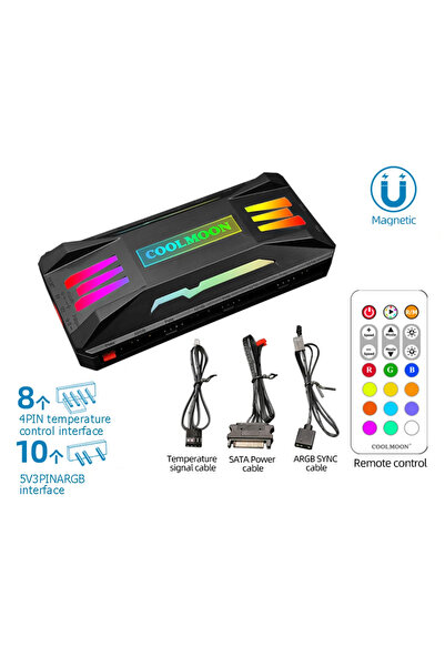 Choice1 ALLOYSEED black COOLMOON ARGB Controller 12V 5A 6Pin ARGB Cooling Fan...