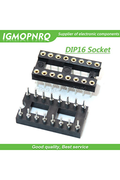 Choice 10 قطع من موصلات الدوائر المتكاملة DIP-16 ذات الفتحات الدائرية، 16 دبو...