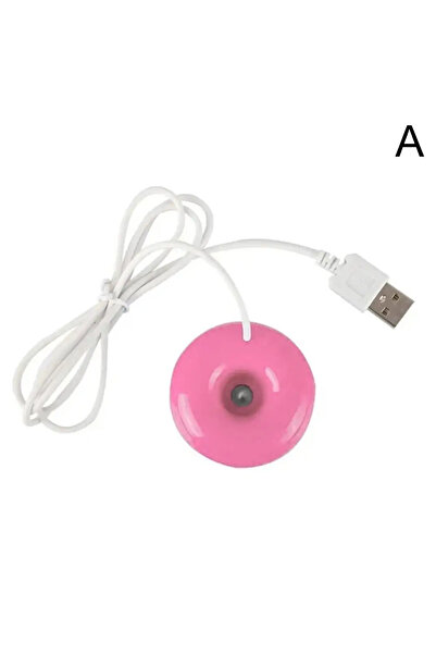 Choice جهاز ترطيب هواء صغير أحمر اللون على شكل دونات، يعمل بتقنية الأيونات السالبة، مزود بمنفذ USB، جهاز تنقية هواء منزلي دائري الشكل، مناسب للمنزل والمكتب وسطح المكتب.