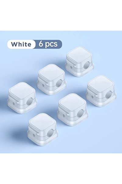 Choice 6 PCS White Magnetic Cable Organizer Cable Clips 1/3/6 PCS Management ...