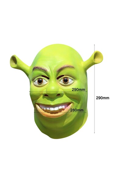 Choice قناع لاتكس أخضر مقاس واحد للهالوين، قناع شريك، قناع تنكري مضحك يغطي ال...