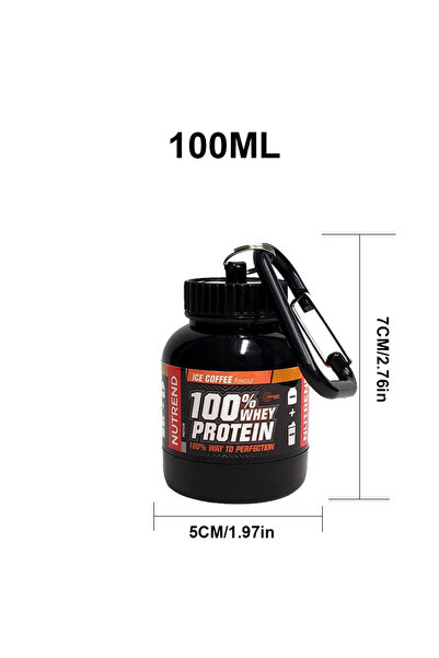 Choice عبوة مكملات مسحوق البروتين المحمولة سعة 100/200 مل، زجاجة تخزين خفيفة ...