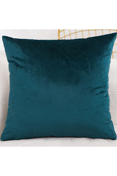 Choice 45x45cm Peacock Green Velvet Throw Pillow Cover Decorative Square Cushion Case for Sofa Bedroom 40x4