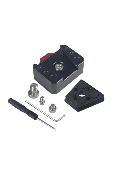 Choice مجموعة تثبيت سريعة الفك، لوحة تثبيت V-Lock، برغي 1/4 بوصة لرأس حامل ثل...