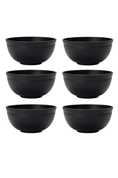 Choice ٦ قطع - أسود، ٤/٦/٨ قطع، وعاء حبوب أسود، وعاء طعام بلاستيكي منزلي قابل...