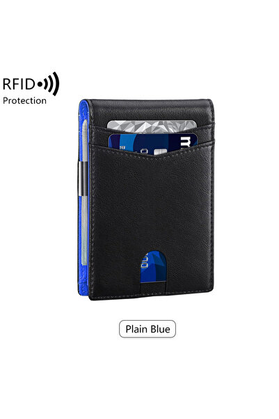 Choice محفظة رجالية بسيطة متعددة الوظائف فائقة النحافة تتسع لـ 12 بطاقة، مزود...