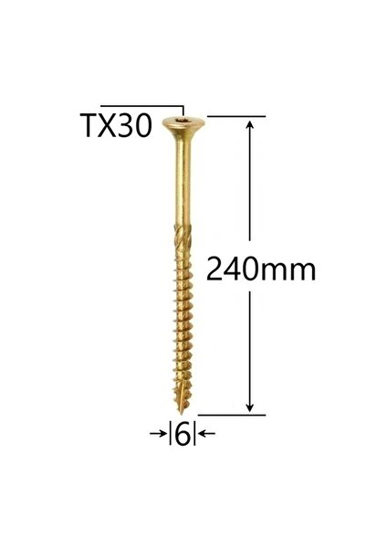 Mag-Krak Surub Dulgherie Cap Inecat 6x240 - 100buc/cutie