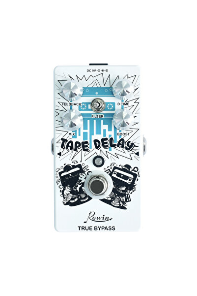 Choice WHITE Rowin Guitar Effects Pedal Tape Delay Echo Modulation Shift Effectors Buffer Circuit Reverb RE