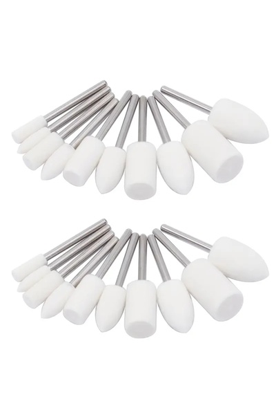 Choice 20PCS 20/100 Pcs Assorted Shape Polishing Bits Buffing Wheel for Rotary Drill (Corundum Sand/Sesame/