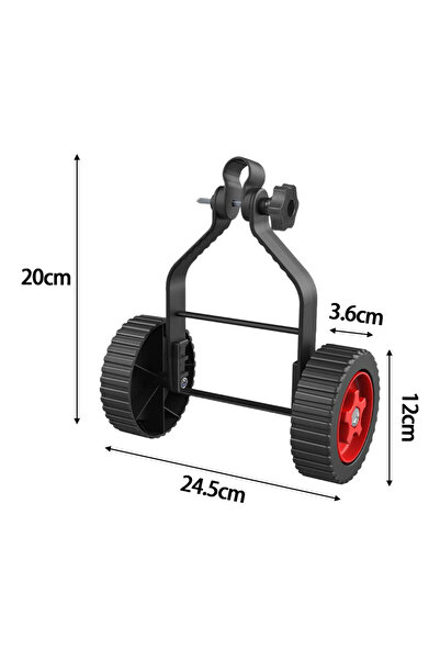 Choice Black String Trimmer Wheel attachment Wheel bracket Adjustable Lawn Mo...