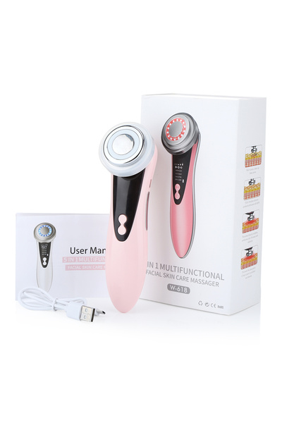 Choice Pink EMS Facial Massager LED Light therapy Sonic Ion Vibration Skin Tightening Face Lifting Anti Wri
