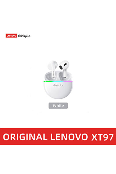 LENOVO XT97 white Original XT97 TWS Earphones Wireless Bluetooth 5.2 Sport Noise Reduction Headphones Touc