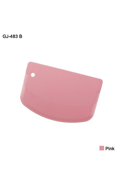 Choice GJ-483 B Pink 1Pc 20G 4 Colour Plastic Cake Cream Spatula Dough Knife ...