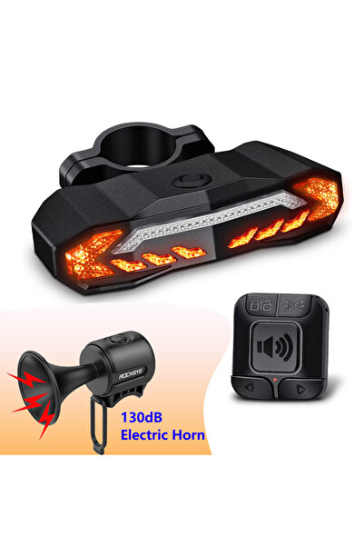 Choice بوق دراجة من النوع A، إشارات انعطاف، ضوء خلفي قابل لإعادة الشحن، ضوء خ...