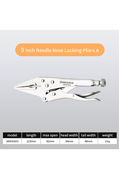 Choice4 كماشة AMR مقاس 9 بوصات، كماشة فك منحني، كماشة طويلة الأنف مستقيمة، أد...