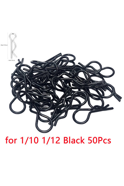 Choice 50 قطعة من مشابك تثبيت هيكل سيارة YSIDO RC باللون الأسود، مقاسات من 1 ...