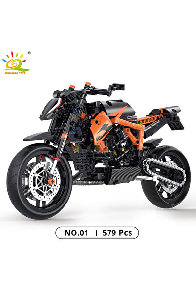 Choice6 no box No.01 HUIQIBAO 1:8 Classic Motorbike Building Blocks High-tech...