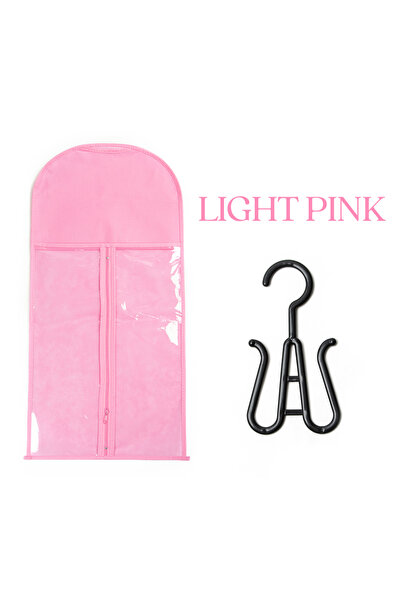 Choice light pink Wig storage Bags Hair Extensions Storage Bag With Hanger For lace Wigs Hair Extension Hol