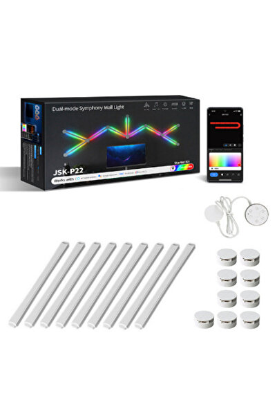 Choice 5V 9PCS White Lamp No 5V 2A USB Plug RGB LED Wall Lamp Smart WIFI APP DIY Free Splicing Atmosphere N