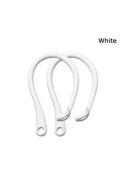 Choice خطافات أذن سيليكونية بيضاء-09، زوج واحد، مضادة للضياع، لسماعات AirPods 1 و2 و3 Pro الرياضية اللاسلكية.
