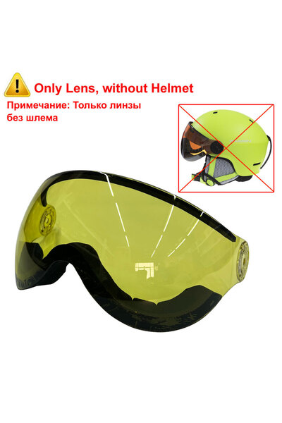 Choice خوذة تزلج MOON بعدسات صفراء، مقاس M فقط، مصنوعة من البولي كربونات والب...