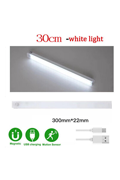 Choice A 30cm white LED Motion Sensor Under Cabinet Light USB Rechargeable LE...