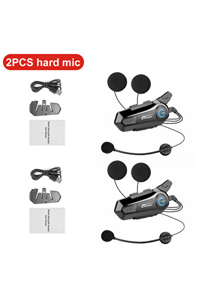 Kebidumei 2PCS Hard Helmet Bluetooth Headphone Motorcycle Helmet Intercom Headset 1000M For 2 Rider Intercomun