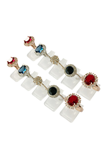 Choice 20 قطعة من حوامل عرض الخواتم الصغيرة الشفافة بالجملة، حامل عرض الخواتم...