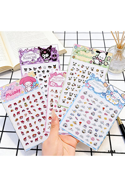 Choice H008-A (5 قطع) 4 قطع/مجموعة واحدة من ملصقات أظافر ثلاثية الأبعاد بتصمي...