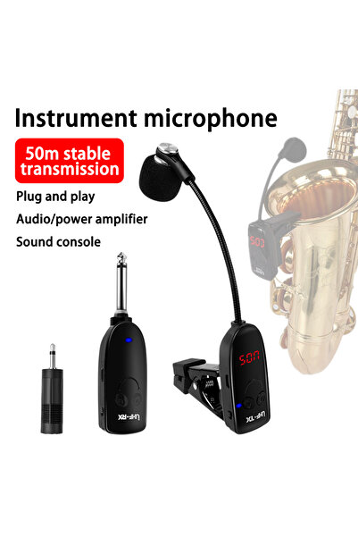 Choice black Sax trumpet trombone special wireless microphone musical instrument pickup amplifier performan