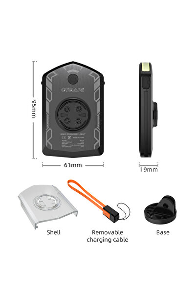 Choice RVL01 CYCLAMI RVL01 Bicycle Light Cycling Headlight 5000mAh Type-C Cha...