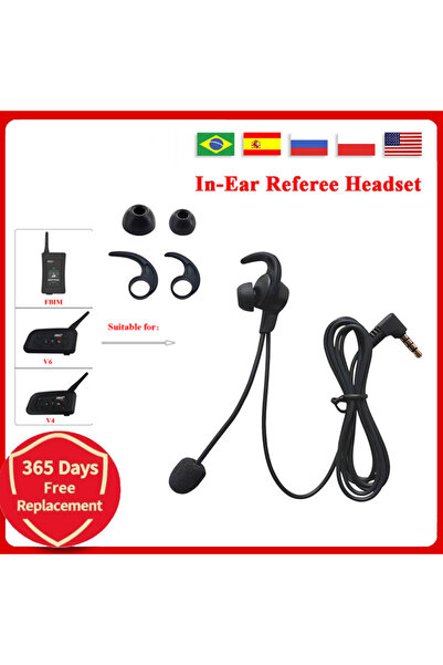Choice 1 Piece GOREF HIFI-R Full Duplex Football Soccer Referee In-ear Earphones Referees Headphone for V4C