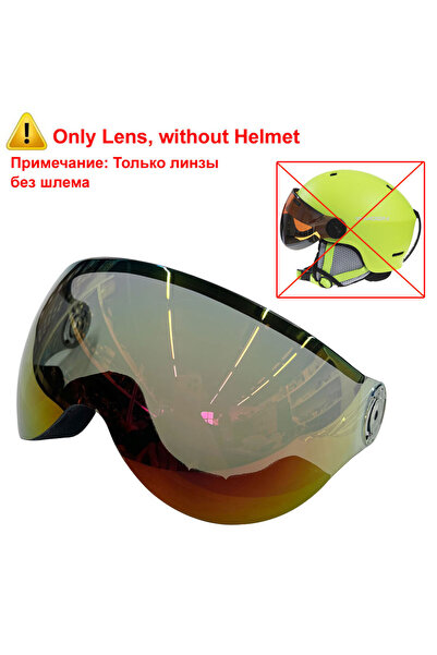 Choice خوذة تزلج MOON بعدسات ملونة، مصنوعة من البولي كربونات والبوليسترين الم...