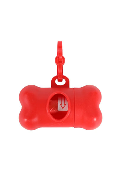 Choice red 1pc Bone Shaped Pet Garbage Bag Dispenser for Dogs Carrying Cleani...